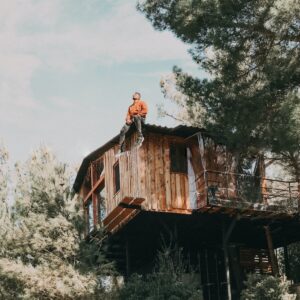 Maison en bois en hauteur dans le catalogue d'Accueil Insolite PACA